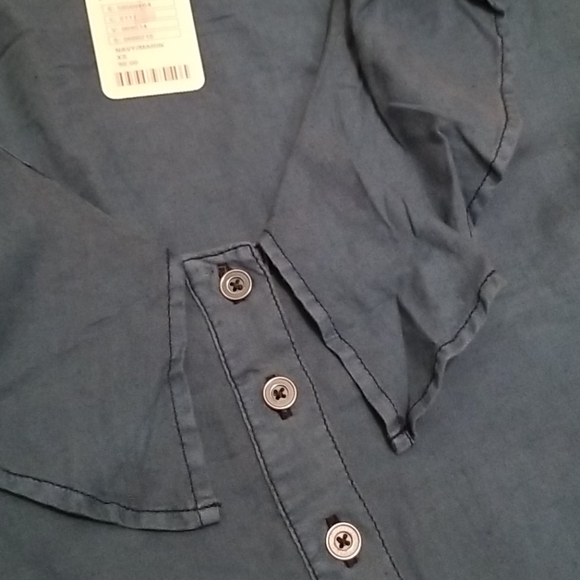 🧶Free People Blue Button Blouse - Picture 6 of 9